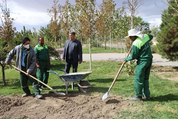 عملیات بهسازی و ترمیم فضای سبز  پارک لاله